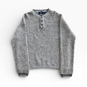 Vintage Men’s 90s Point Zero Henley Pullover Medium Surfer Casual